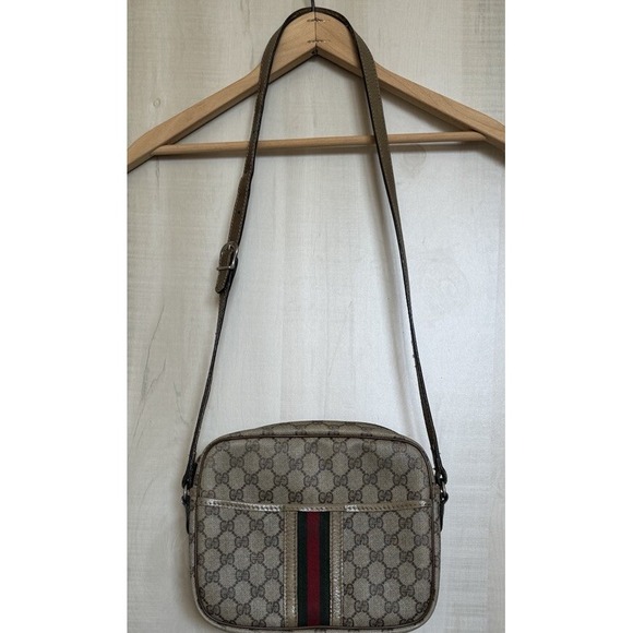 VTG Authentic Gucci GG Supreme Monogram Web Ophidia Crossbody Shoulder Bag Purse - Picture 3 of 16